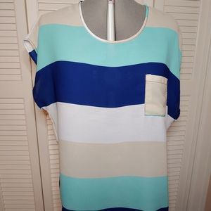 wishful park faux silk blouse xl